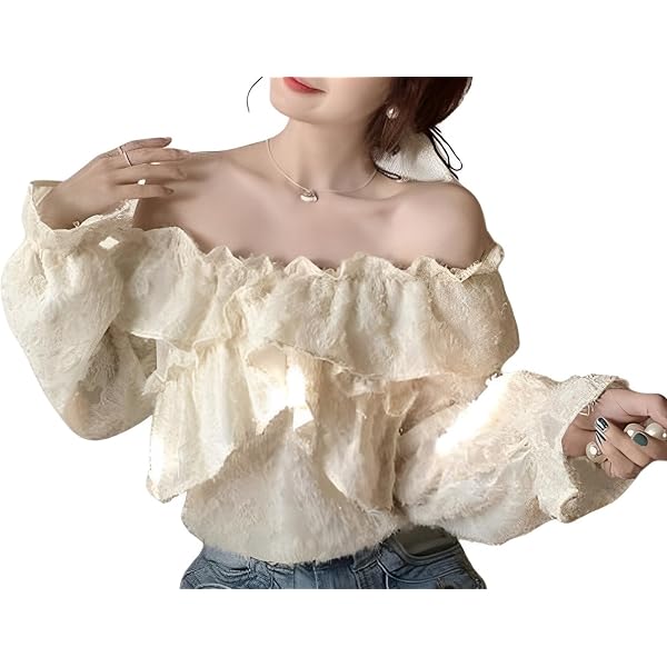 Amazon | （ミワトモ）MIWATOMO かわいい オフショルダー ブラウス